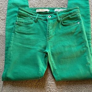 Pilcro and the Letterpress Vibrant Green Skinny Jeans Anthropologie Women’s sz 5